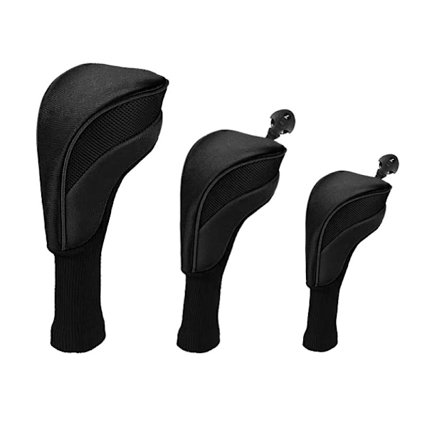 3 stk. sorte golfkøllehovedtrekk for fairway woods driver hybrider