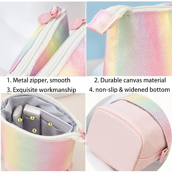 1 pakke sød blyantpose Kawaii stående pop-up blyantpose
