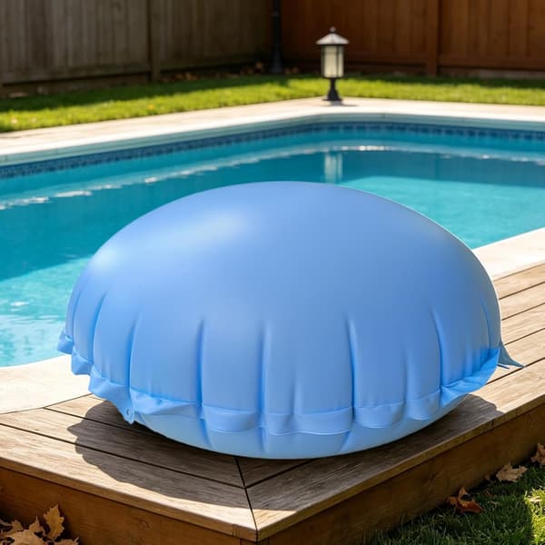 Oppustelig vinter-poolpude - Poolstøttepude - Oppustelig poolstøttepude til have, gårdhave, terrasse og græsplæne