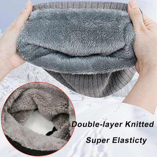 2-pack Vinter Fleece Halsvärmare Herr Skidmask Ansiktsvärmare Halskrage Halsduk Dam Tjock Vindtät