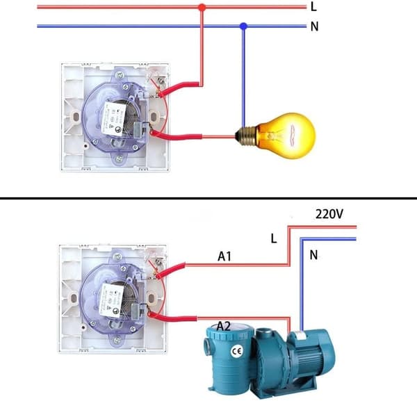 Timerkontakt, intelligent mekanisk timerstik tidsafbryder 86 panel timer kommandoknap (30 min)