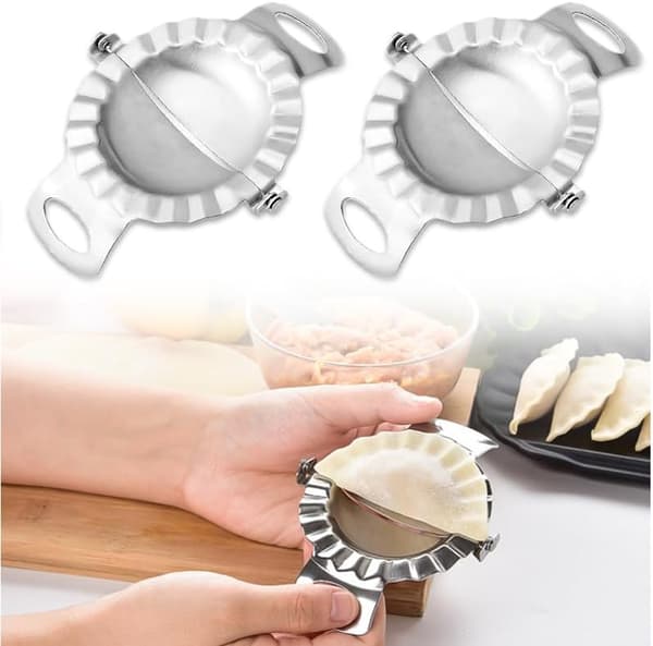 2-pack dumpling maker - dumplingformar i rostfritt stål - degskärare dumplingform för dumpling ravioli