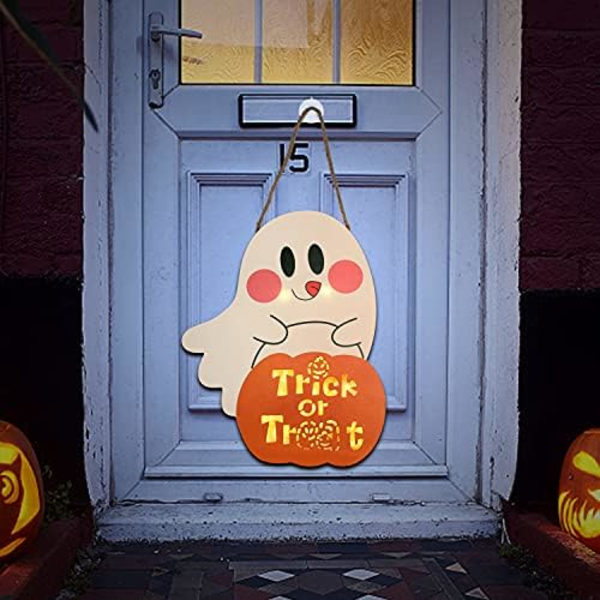 Halloween-ripustusmerkki, Temppu vai herkku -ovikyltti sisä- ja ulkokoristeluun Halloween-juhliin