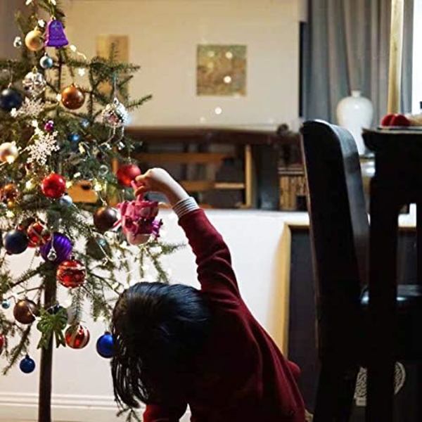 （Slumpmässig Form）Julgranskulor, Julgransdekorationer 3-8cm Flerfärgade Plastjulgranshängen med Upphängningsband