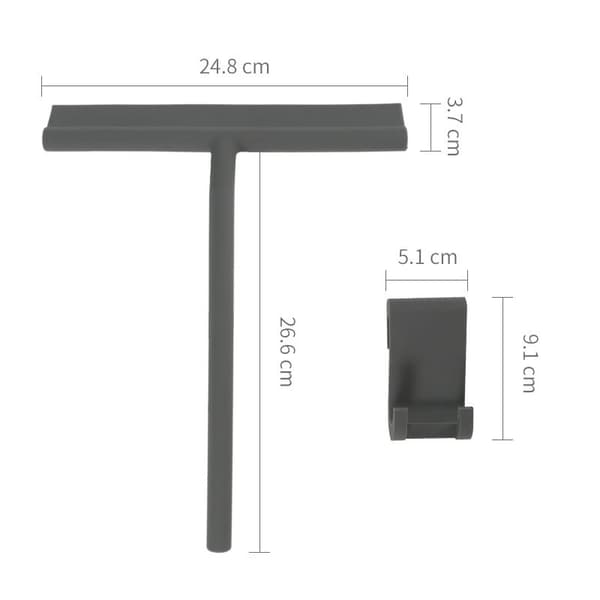 1 stk. Silikon Bruseskraber, Silikon Squeegees, Bruseskraber med Rustfrit Stålkerne, med Krog, Ingen Boring