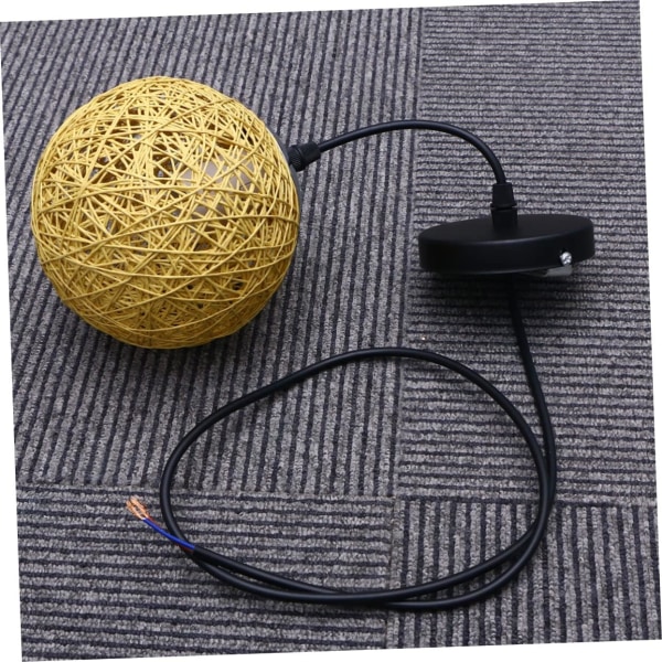 Retro pyöreä varjostin rottinkinen riippuvalaisin 20cm, lamppu rottinkinen P