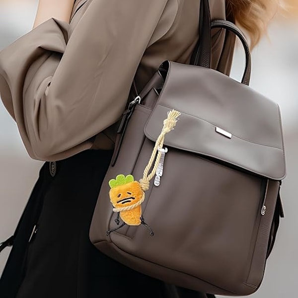 1 kpl Porkkana Avaimenperä, Pehmeä Täytetty Plushi Avaimenperä Leikkikalu, Piirretty Porkkana, Plushi Leikkikalu, Lapsille ja Aikuisten, Reppuun, Lompakkoon, Jne.