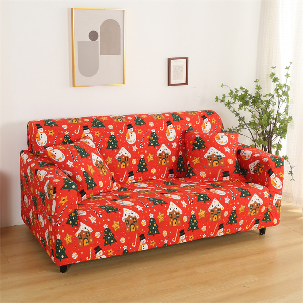 Christmas Snowman,Christmas Sofa Cover 2 Seater Sofa Cover with A