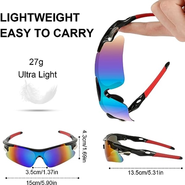 2 st polariserade sport solglasögon, cykelglasögon
