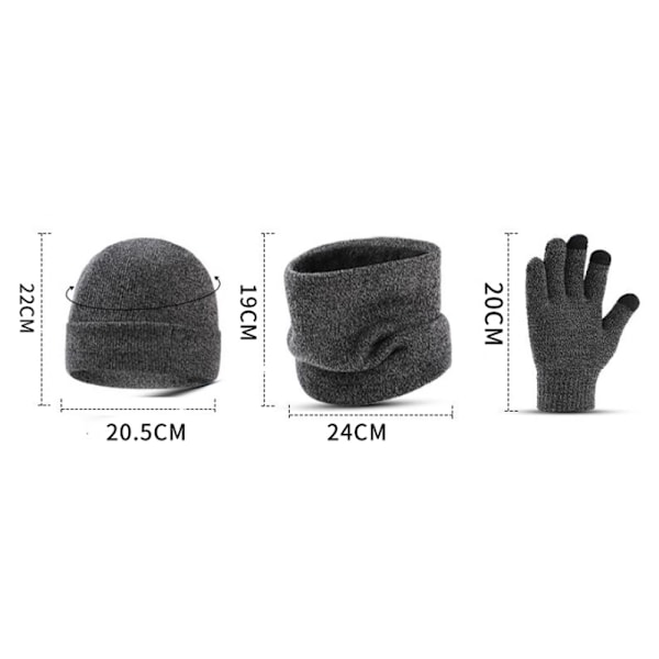 Vinteruppvärmd hatt rosa mössa, varm foder halsduk, unisex stickning