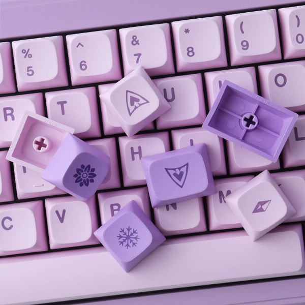 PBT Keycaps 143 Keys XDA Profil Dye-Sublimering Søte Keycaps Wit