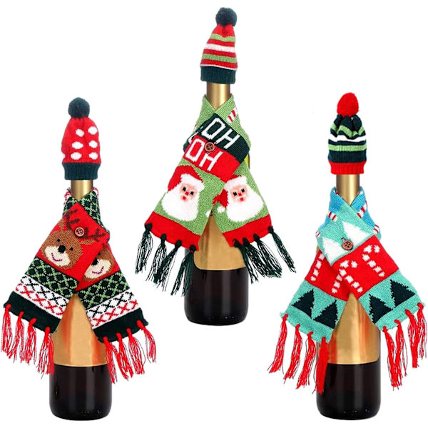 3 st julvinflaskkåpor, julvinflaskkåpa