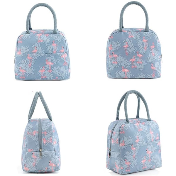 Flamingo Isolerte Lunsjpose Tote Bag Kjølepose Vanntett Lunsj Oppbevaringspose Egnet Gray