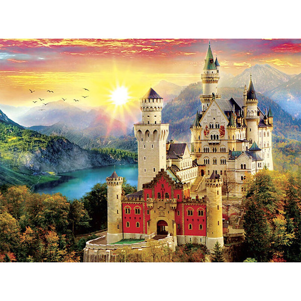 30 x 40 cm, Château Diamantmaleri Broderi Diamant Maleri