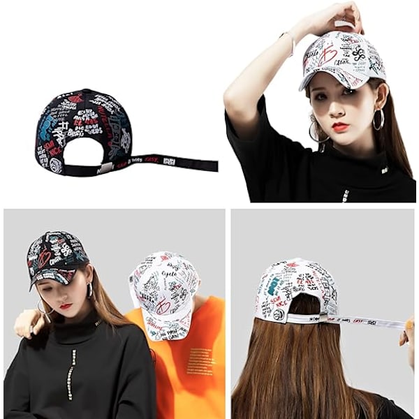 Män Kvinnor Baseballkeps Tryckt Snapback Kepsmössa Mode Hip Hop Hatt Lätt Mjuk UV-skydd Sol H