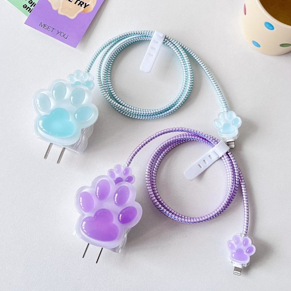 Kabelskydd för Sött iPhone Laddarskydd, 3D Kawaii Djur Laddningssladdskydd för Kvinnor Flickor, Laddartillbehör
