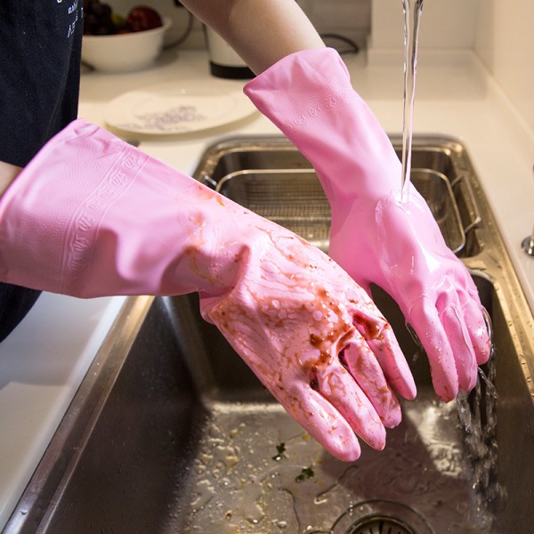 5 par gjenbrukbare rengjøringshansker for oppvaskmaskin Lateksfri, Cott