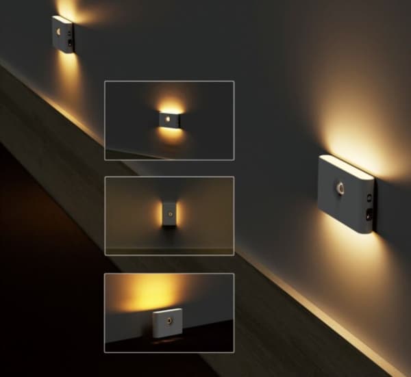Bevægelsessensor LED natlys, LED skabslåger, USB genopladelig