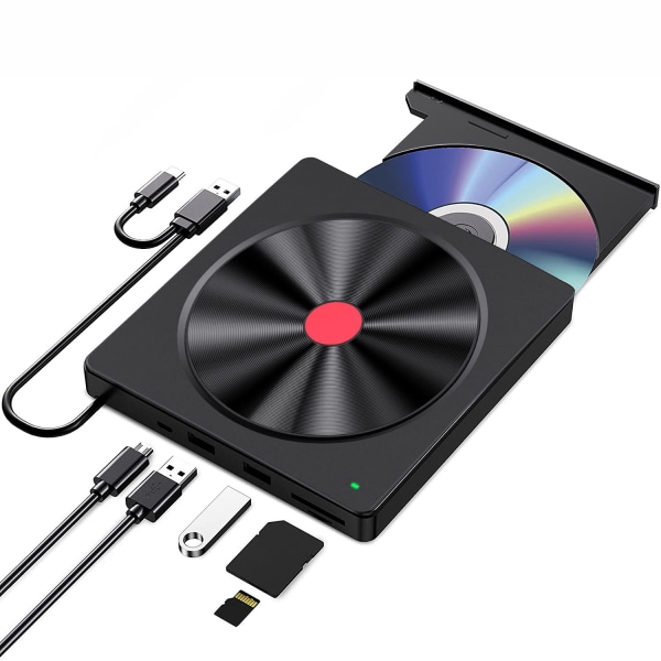 External CD/DVD Burner Drive USB 3.0 LMEN Portable External CD-R