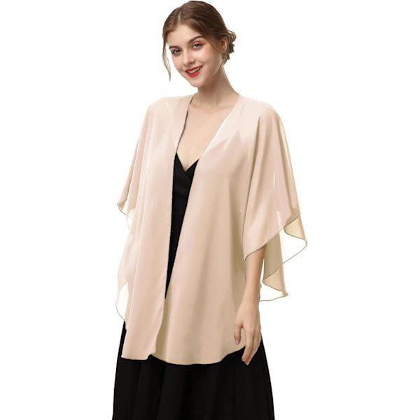 Chiffon-Sjal og -Wrap til Kvinder - Bryllup, Fest, Gennemsigtig Sjal, tørklæde til Aftenskjoler, Tilbehør, Overkast
