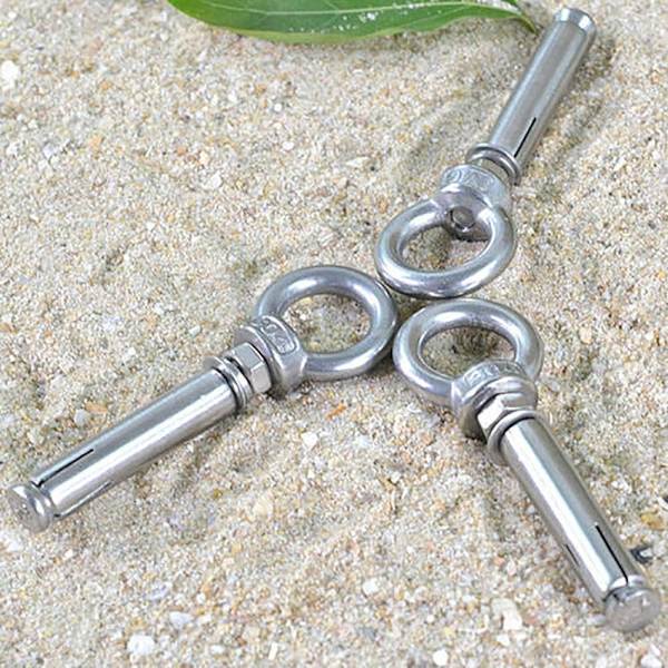Ekspansionsbolte M8 x 60mm Stålmuffe Øjebolt 304 Rustfrit