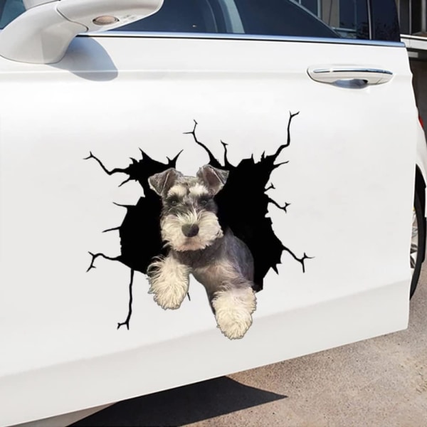 4 PCS Dog Car Stickers, 20cm*20cm3D Labrador Car Decals Pers