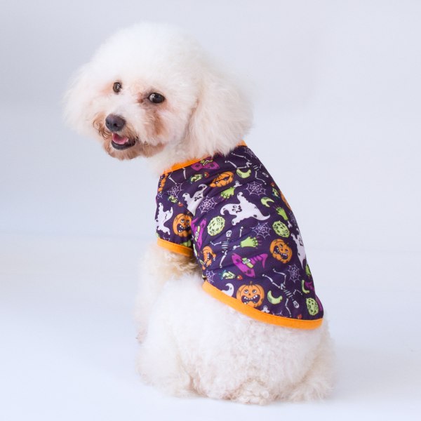 2 st Halloween-serie Nya Hundkläder Höst Husdjursdekoration Kläder Storlek L (Magisk Hatt)