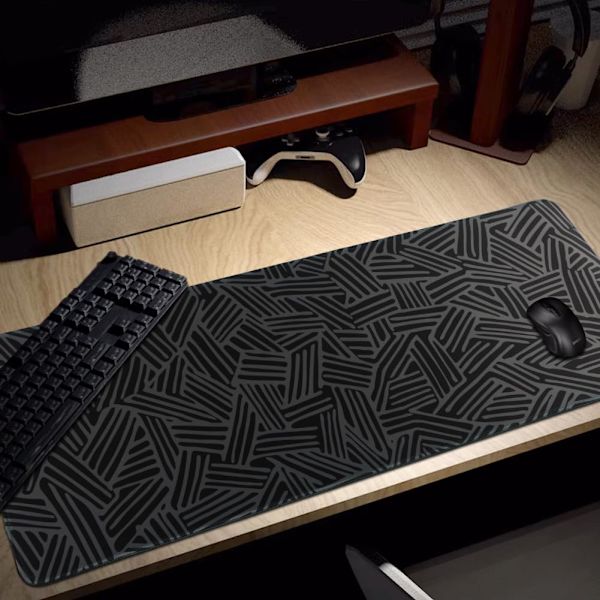 Musmatta (800 * 300 * 3 MM) Utökad Stor Musmatta Skrivbordsunderlägg, Sydda Kanter Pattern 8
