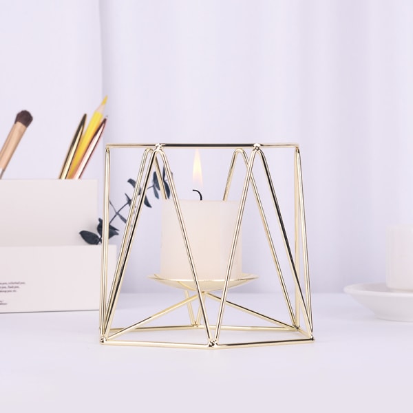 Ljusstake Ljus: Geometrisk Pelare Ljusstake Tealight Vot