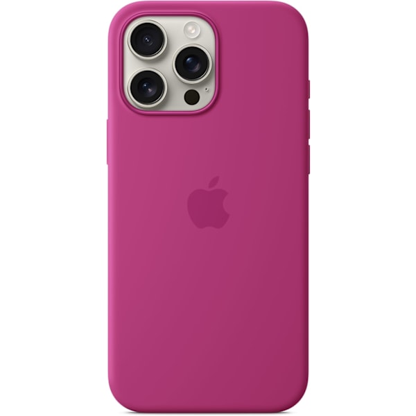 1 stk. Apple iPhone 16 Pro Max Silikon Cover med MagSafe og Kamera Kontrol - Fuchsia ​​​​​​​