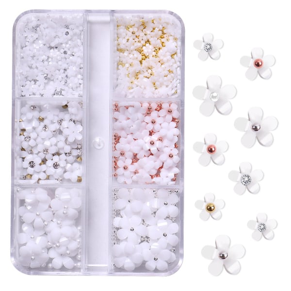 2 Boxes Flower Nail Art(2), 3D Nail Flowers Nail Art, Elegant Nail Embellishments, Beautif