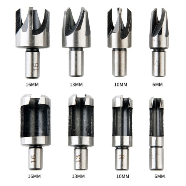 8PCS HSS Träpluggfräs Träskärverktyg Pluggborr Trä