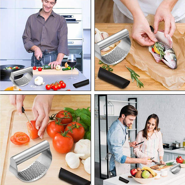 Hvidløgspresser Hvidløgspresser, hvidløgsskærer, rustfrit stål (hvidløg