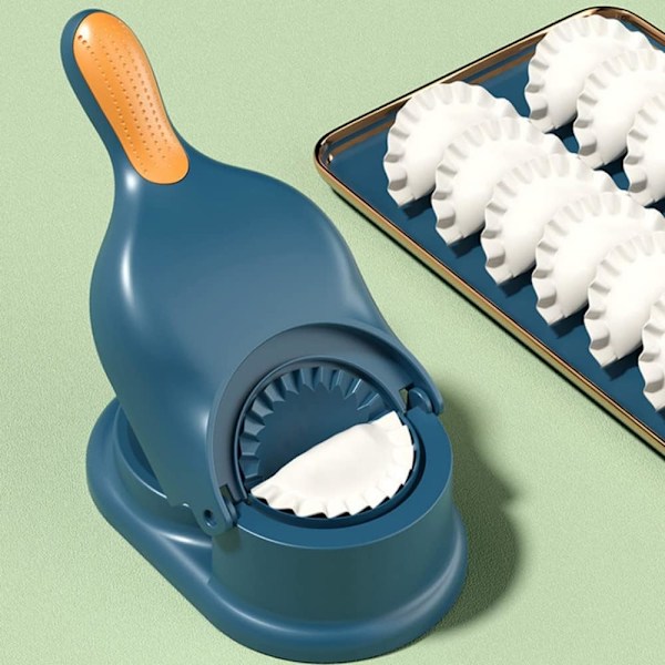(Uppgradering-Blå) 2 i 1 Dumpling Maker Maskin för Vuxna Barn, [NY] Dumpling Skin Maker Dumpling Formar, Hemmanuell Dumpl