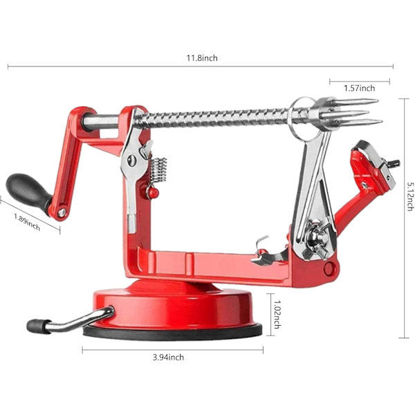 1 st Apple-skälare och kärnborr, Långvarig Kromgjutning Magnesiumlegering Apple-skälare Slicer Kärnborr med Rostfritt Stål Blad