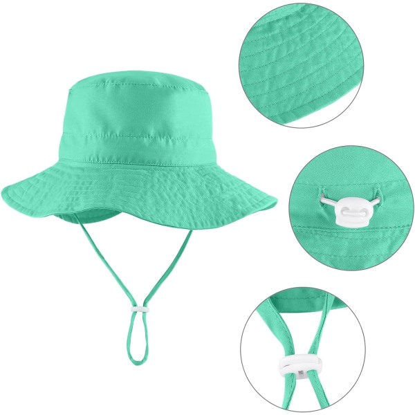 Solhat til småbørn og babyer - Unisex børnesommerhat med bred skygge til udendørs svømning, strand og pool A