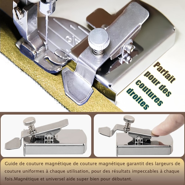 Magnetisk sömnadsguide från Pieces, sömnadstillbehör, ny magnetisk sömnadsguide för alla symaskiner