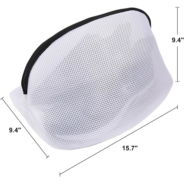 Sett med 3 sko-vaskesekker, Mesh sko-vaskesekker med glidelås for joggesko, løpesko, sokker, BH-er