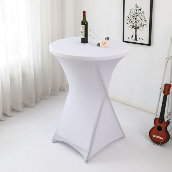 Sæt med 2 sorte covers til 110 CM foldebord (hvid)