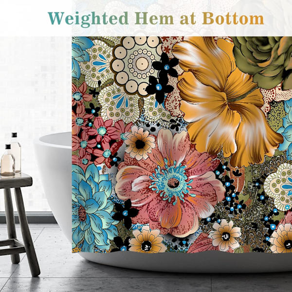 Ekstra lang Boho bruseforhæng - Bohemian Chic Floral Ethnic Styl