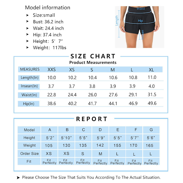 (L) Dame Quick Dry Løbeshorts med Lommer