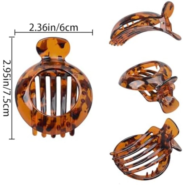 7,5 cm x 6 cm 4 kpl Pieniä Litteitä Hiuspinnejä Ohuelle Hiukselle Liukumattomat Hiustenpidikkeet Leuka-Kiinnikkeet, Joustava Jousitoiminta Täydellinen Aina