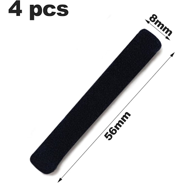 Par (Svarta) Glasögonskalmsskydd, Halkfria Stickade Glasögon, Halkfria Glasögon, Glasögontillbehör för Solglasögon Läsglasögon Glasögon