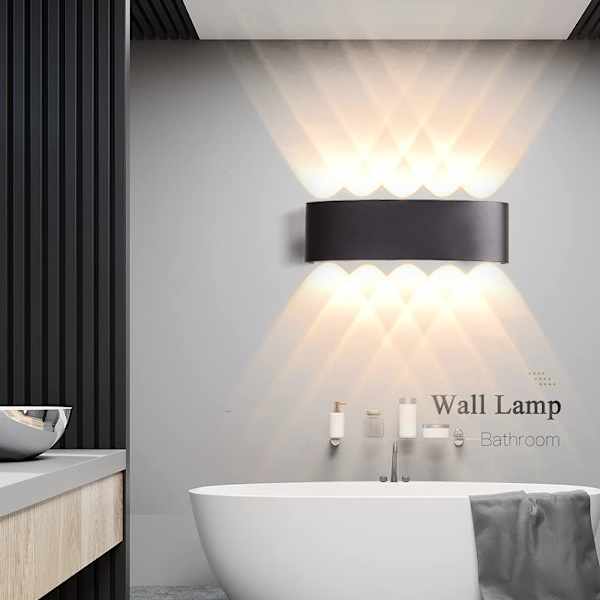 LED-seinävalaisimet sisätiloihin ylös ja alas 10W 3000K seinävalaisin, moderni Bl