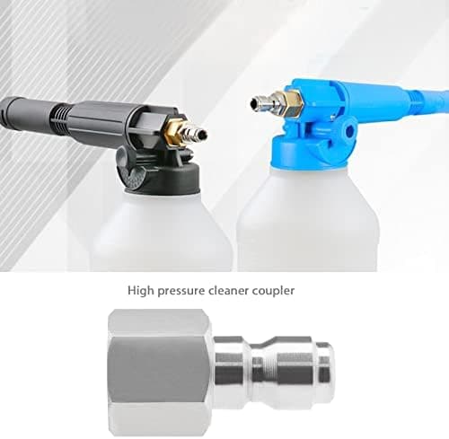 Højtryksrenser Adapter, 1/4 tomme Hun NPT Fitting Quick Connect Socket 304 Rustfrit Stål Kobling til Sprøjtelanse 5000 PSI