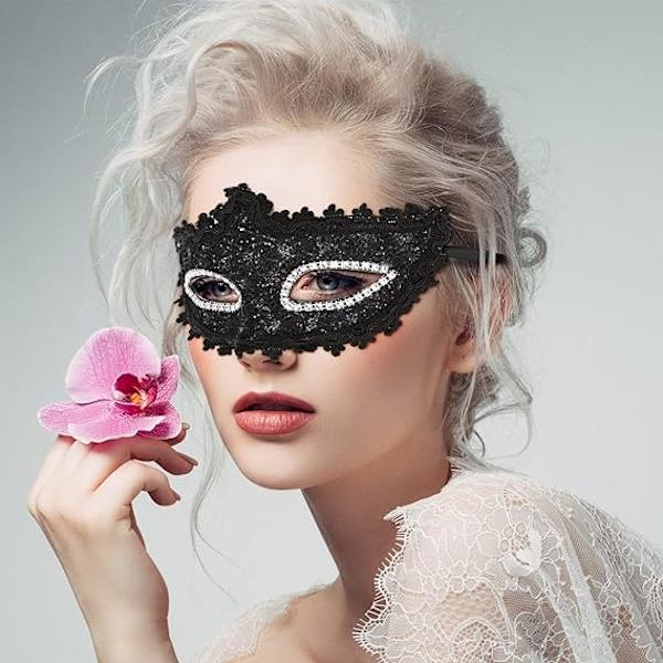 Lady of Luck Metallmask Vacker Bekväm Delikat Passform Ansiktet Varg Kvinna Mask för Fest Karniv