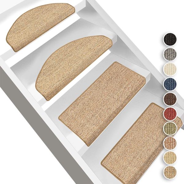 Sisal trappstegmattor inomhus 1 st eckig (kork, med läpp 65 x 24 c