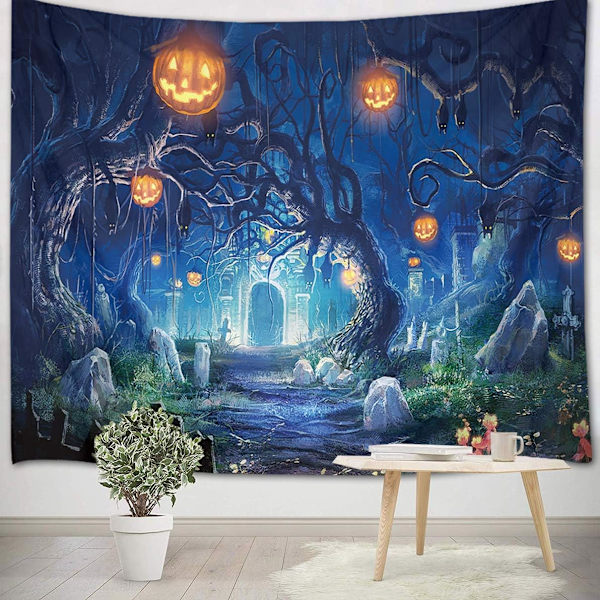 Halloween skräck kyrkogård tapet väggbonad
