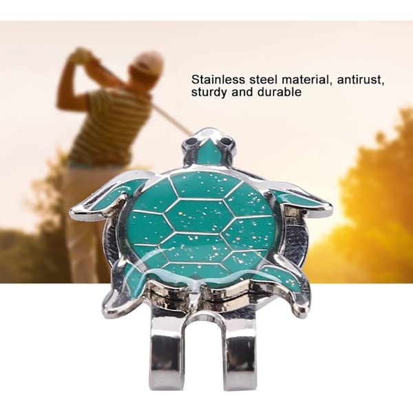 Golfboldmarkør, Magnetisk Golf Hat Clip, Søde Mønster Golfboldmarkører, Golftilbehør til Kvinder Mænd Børn (Skildpadde)