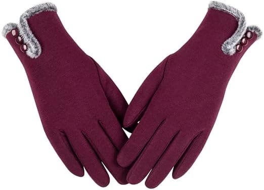 Dame Vinter Varme Handsker Med Følsom Touch Screen Tekstning Fin